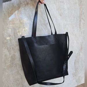 Madewell The Medium Tote Black Leather